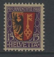 Pro Juventute 1918 Nr. J11  (Michel Nr. 144) ** K: 50.00 CHF
