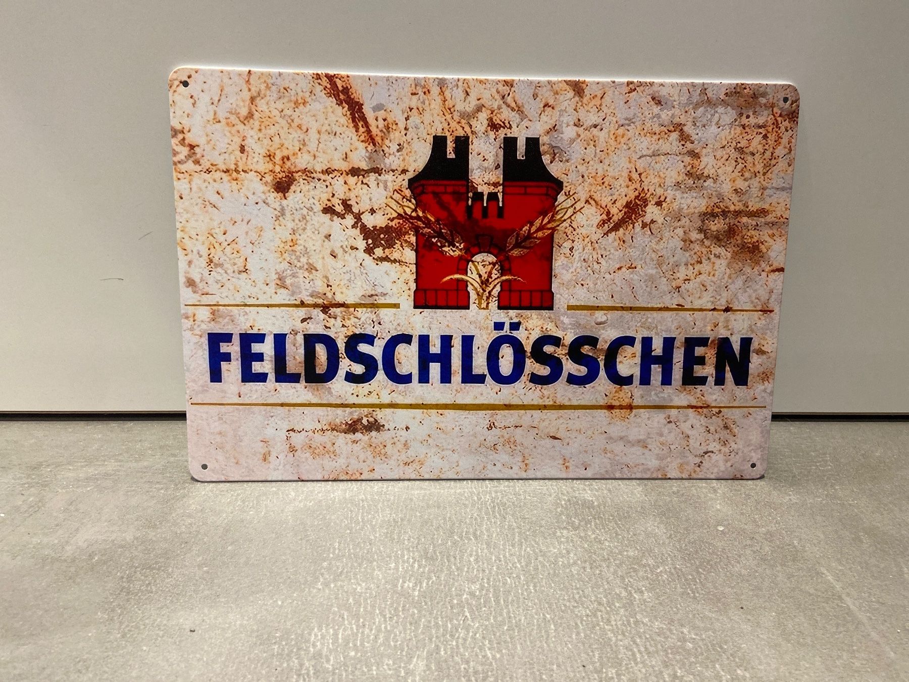 Insegne: FELDSCHLÖSSCHEN BIER Vintage Blechschild – Nuovo e nell'imballaggio originale da Seon venduto da Aaargauer01 3
