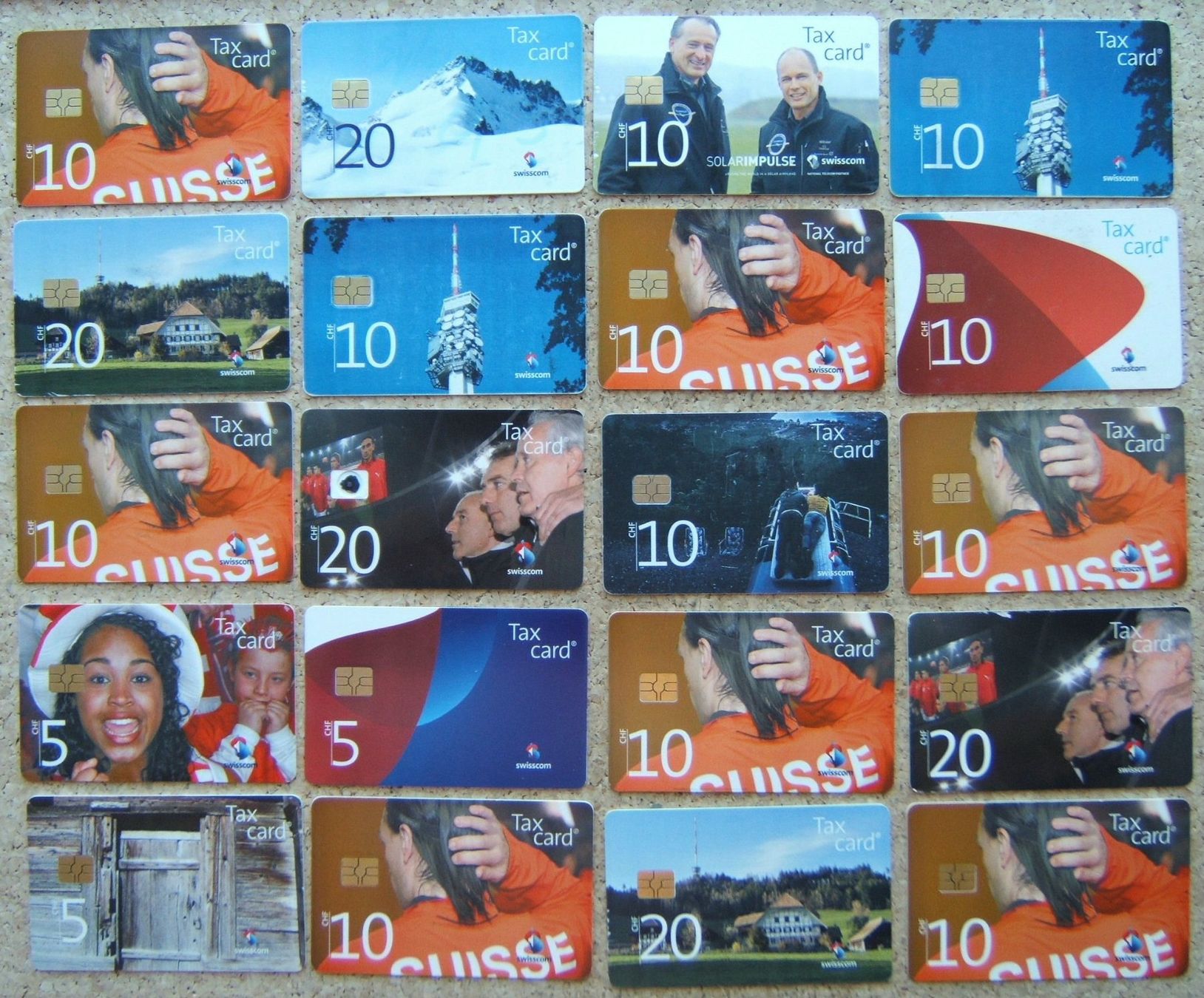 Swisscom Schede telefoniche: 20 TAX CARDS SWISSCOM (E) – Usato da Brunnen venduto da Nonne04