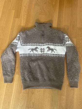 Wollpullover mit Fleeceinnenfutter, Grösse S