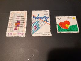 Lot de 3 Timbres rares d'Israël - Collection unique!