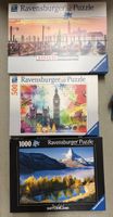 3 Ravensburger Puzzle London, Venedig, Matterhorn