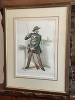 Antike Lithographie "Tireur Fédéral" Kostüm Nr. 15, gerahmt.
