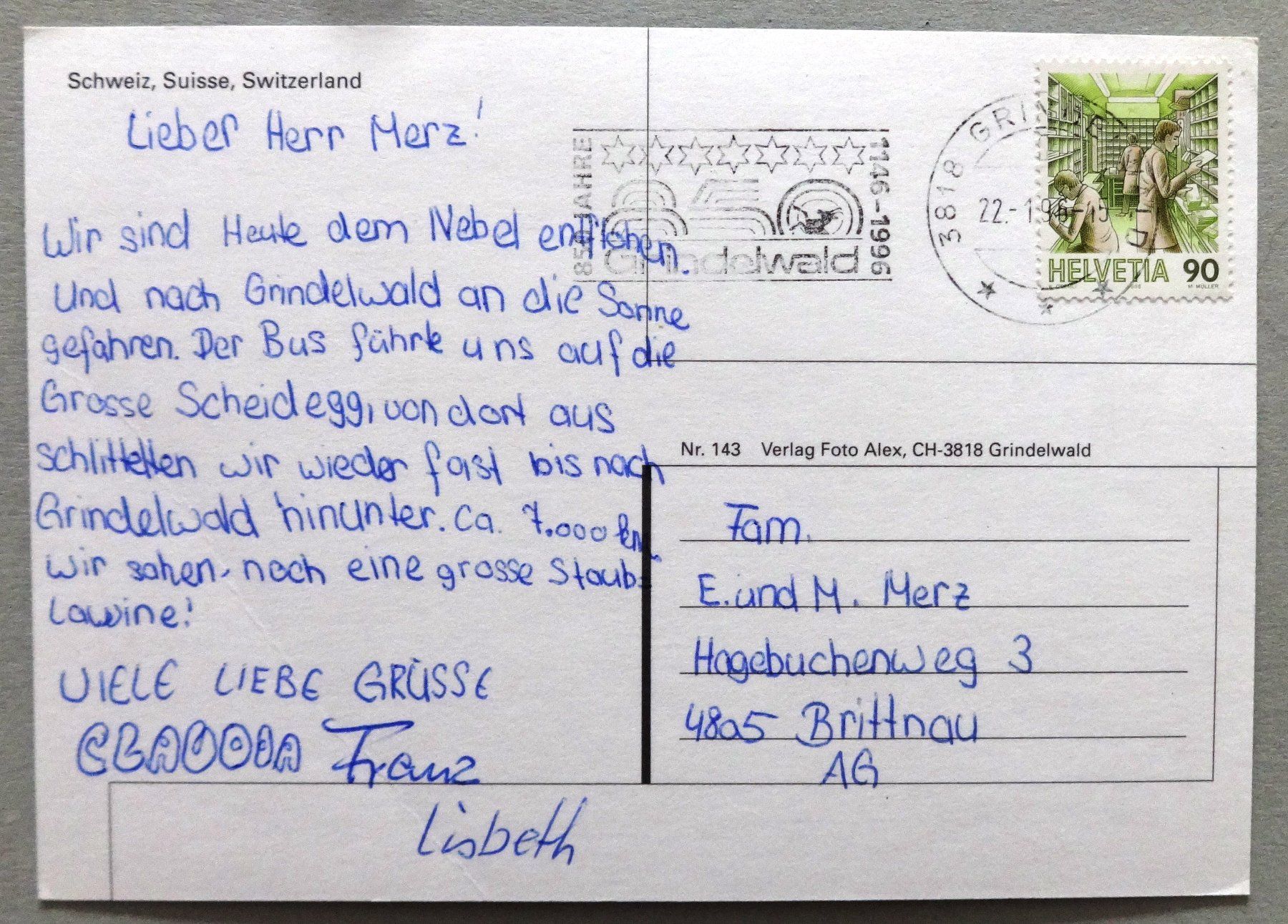Cartoline postali: Männlichen – Difettoso da Fétigny venduto da Billy2miny 1
