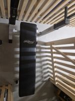 Hantelbank Physionics klappbar schwarz weiss gebraucht