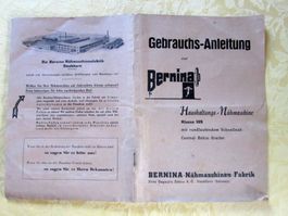 Bernina Gebrauchsanweisung Klasse 105 Jahr 1932-1945