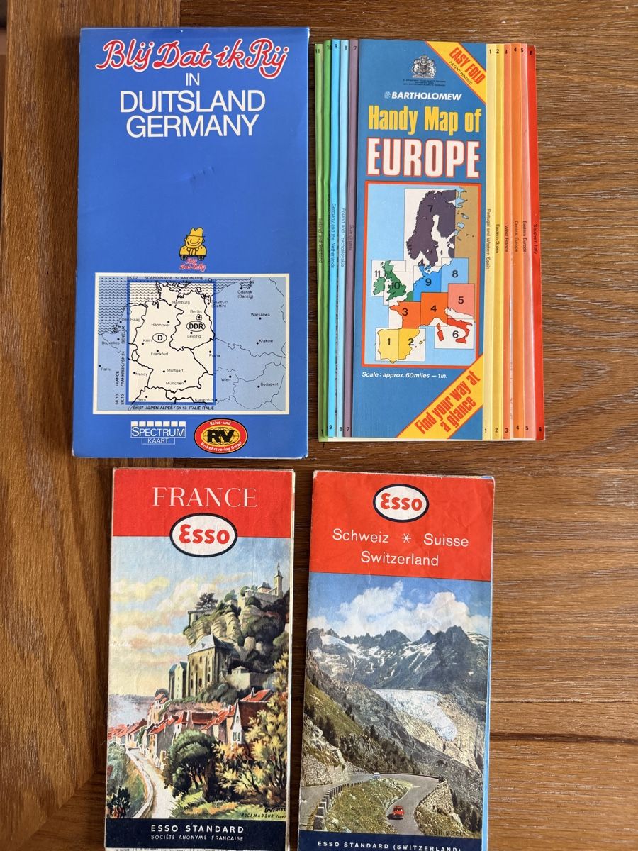 Vintage European Road Map Collection – Esso & Bartholomew – (Neu ...