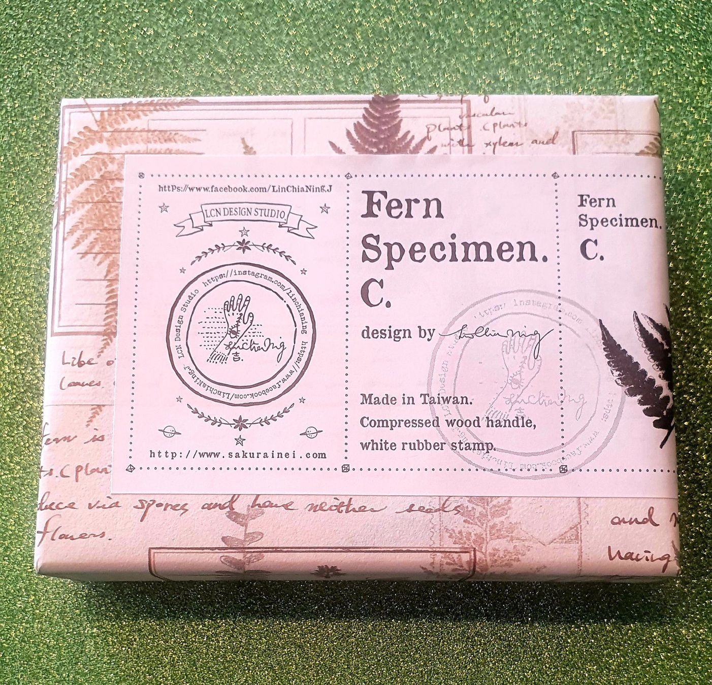 Timbri: LCN Design Studio grosser Stempel "Fern" – Nuovo e nell'imballaggio originale da Zürich venduto da brifo64 1