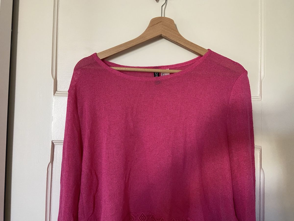 H&M Maglioni & Felpe: Damen Pullover H&M pink Spitzenborte, Grösse L – Usato da Bern venduto da rah_fpy5 1