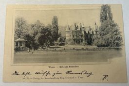 Ansichtskarte Thun Schloss Schadau gelaufen 1900
