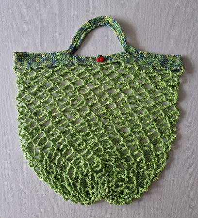 Netztasche Grün Handarbeit 35cm