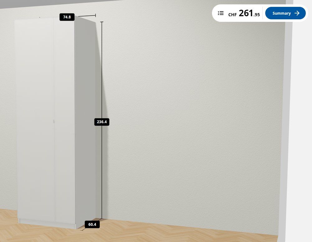 Ikea Armadi: 3x IKEA PAX Kleiderschrank (Weiss) – Usato da Pfäffikon SZ venduto da igo_5dwp 3