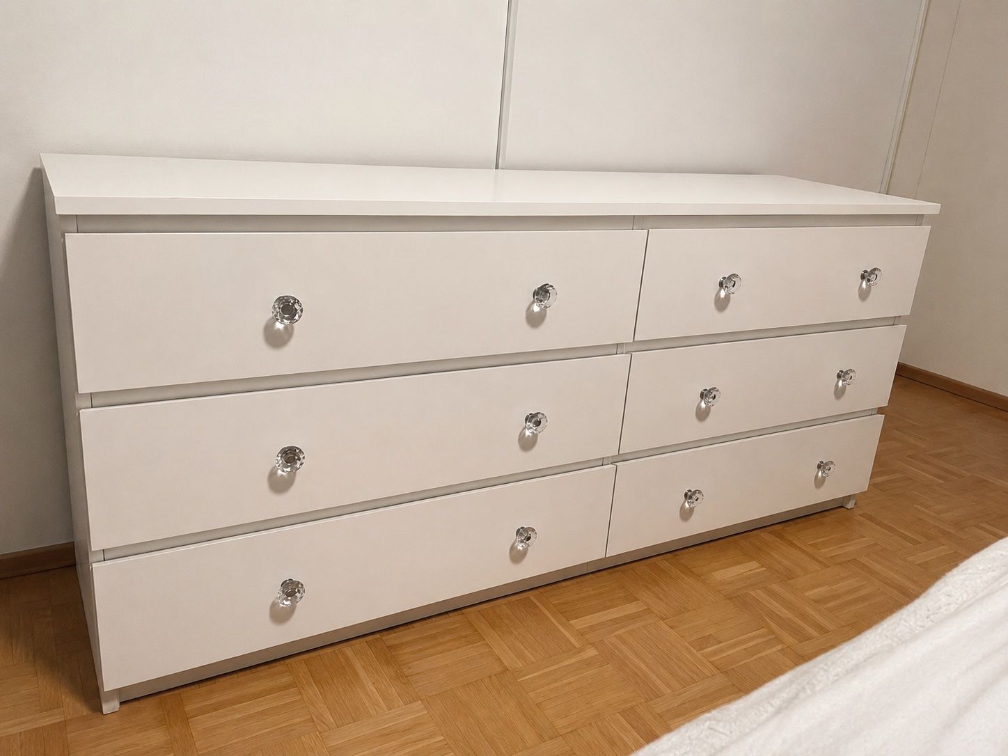 Ikea Cassettiere: Ikea Kommode 6 Schubladen mit Glasplatte & Diamant-Griffen – Usato da Aesch BL venduto da CollectorsBest