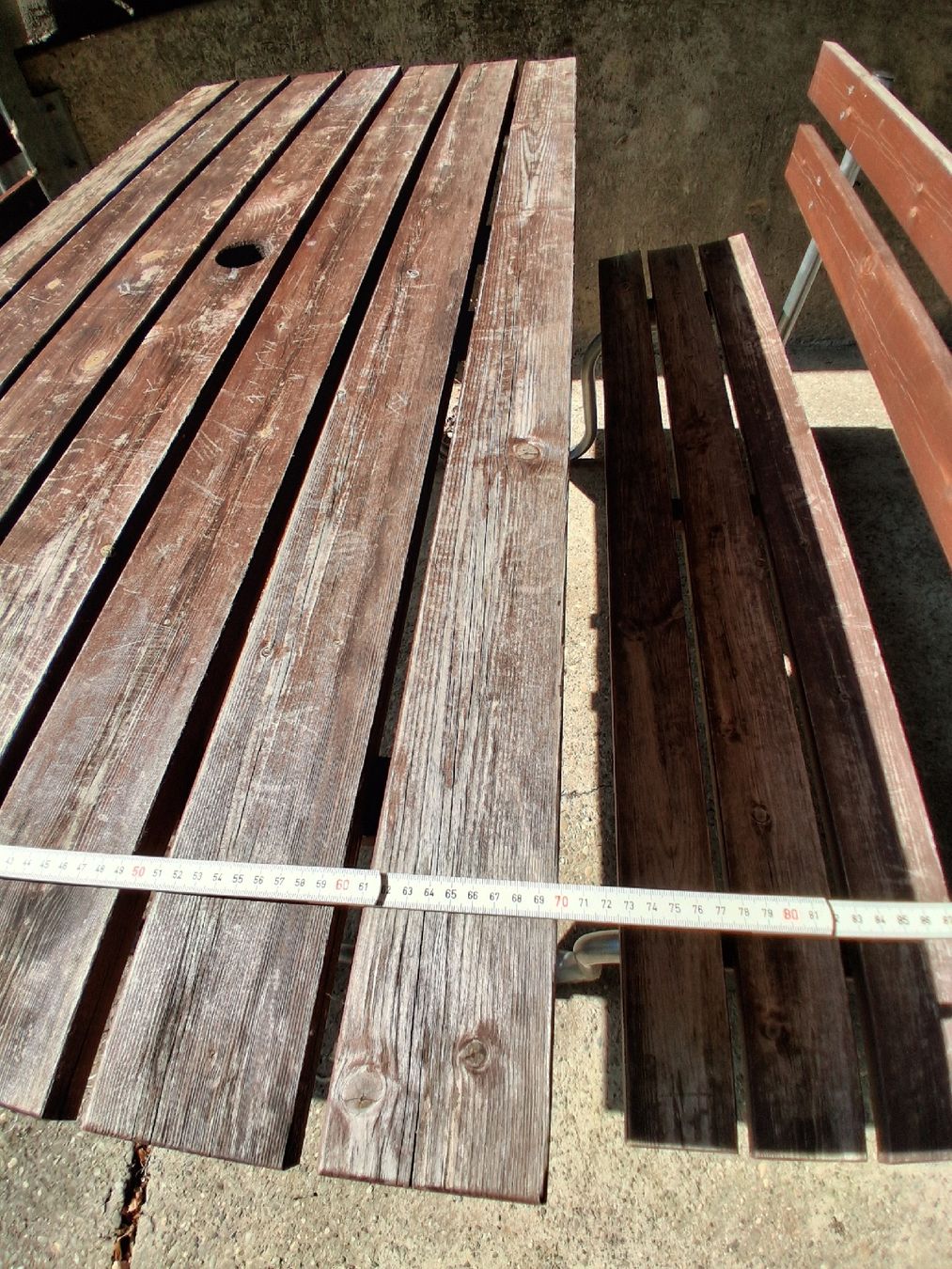 Set di tavolo e panche: 2 Stk Picknick Tische mit Bank – Usato da Trimbach venduto da Tripoli_Trimbach 4