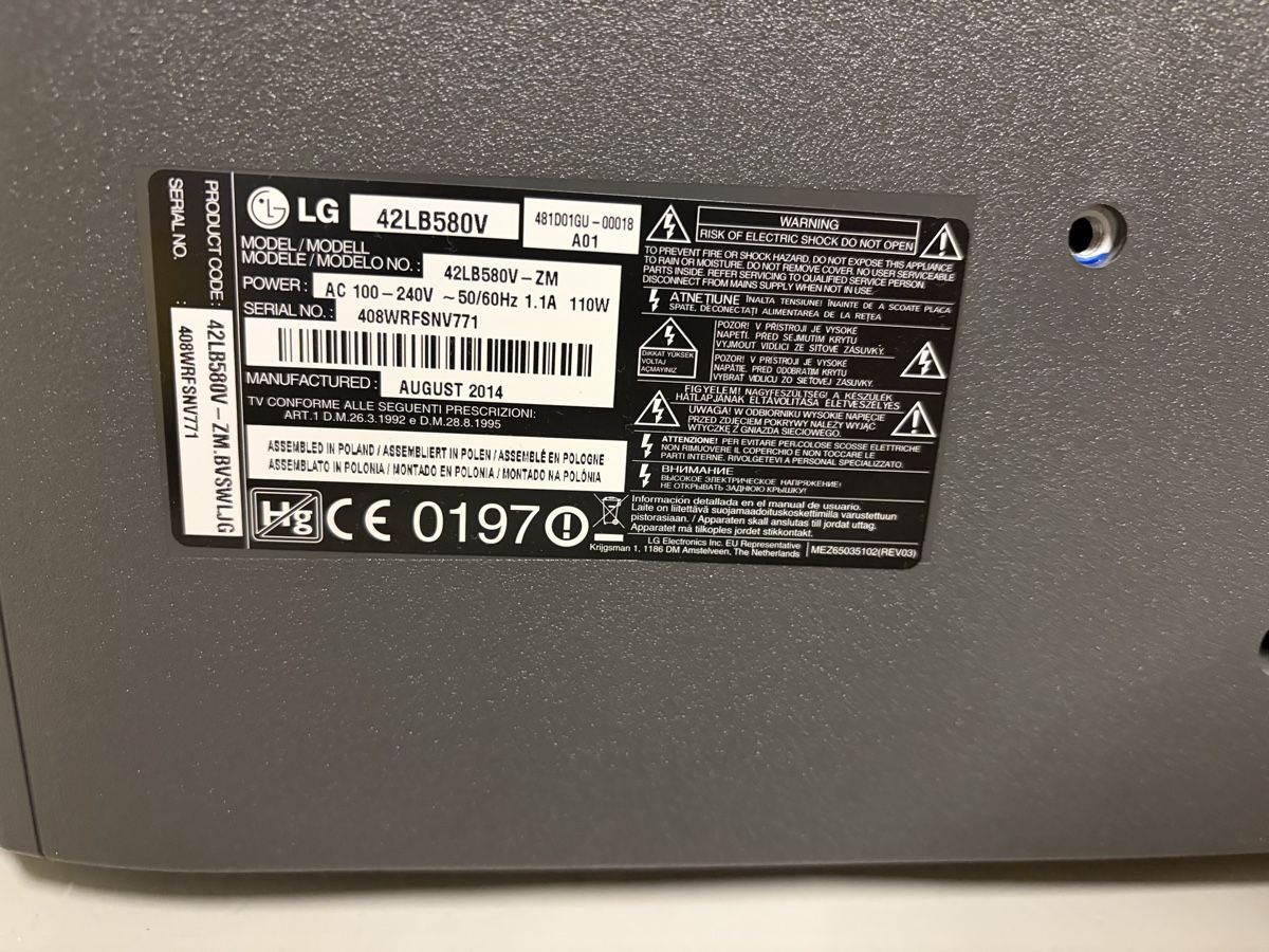 Televisori: LG TV 42 Zoll – Difettoso da Frauenkappelen venduto da SSCN01 4