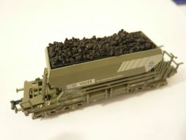 MINITRIX  " KOHLE LADUNG " ZU KIESWAGEN