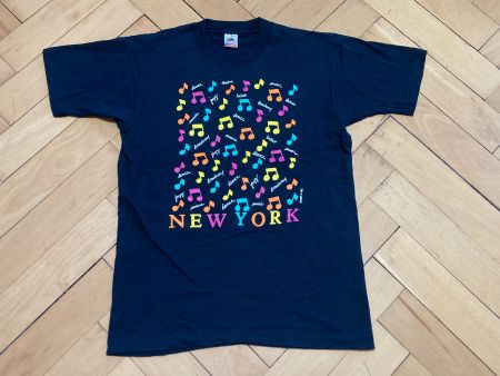 Vintage 90s T-Shirt New York Jazz Broadway Music Dance Sz L