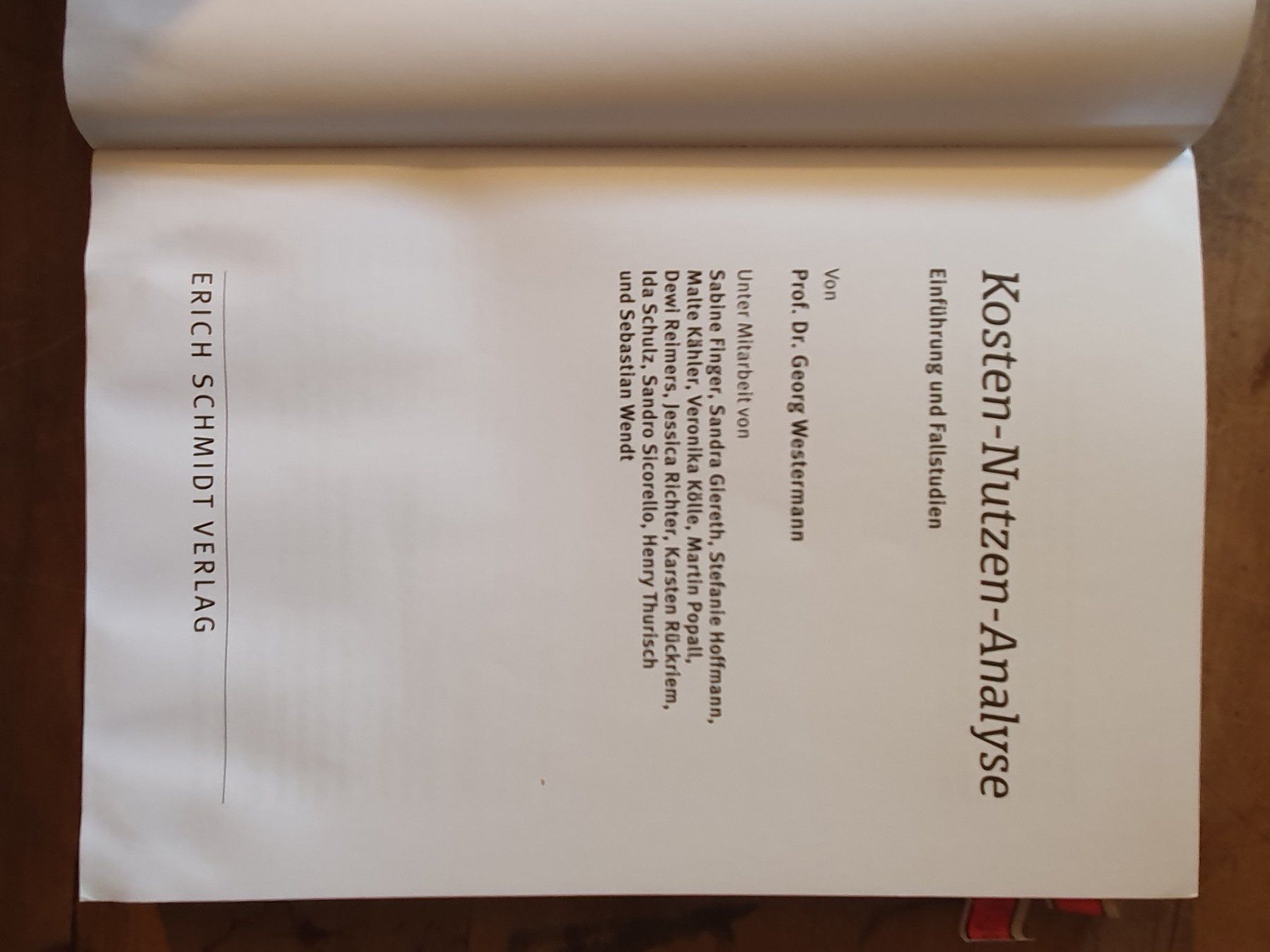 Libri: Kosten-Nutzen-Analyse George Westermann ESV – Usato da Zürich venduto da loosebone 1