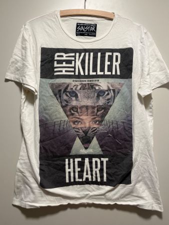 T-Shirt Sinstar Killer Heart Weiss Gr. L