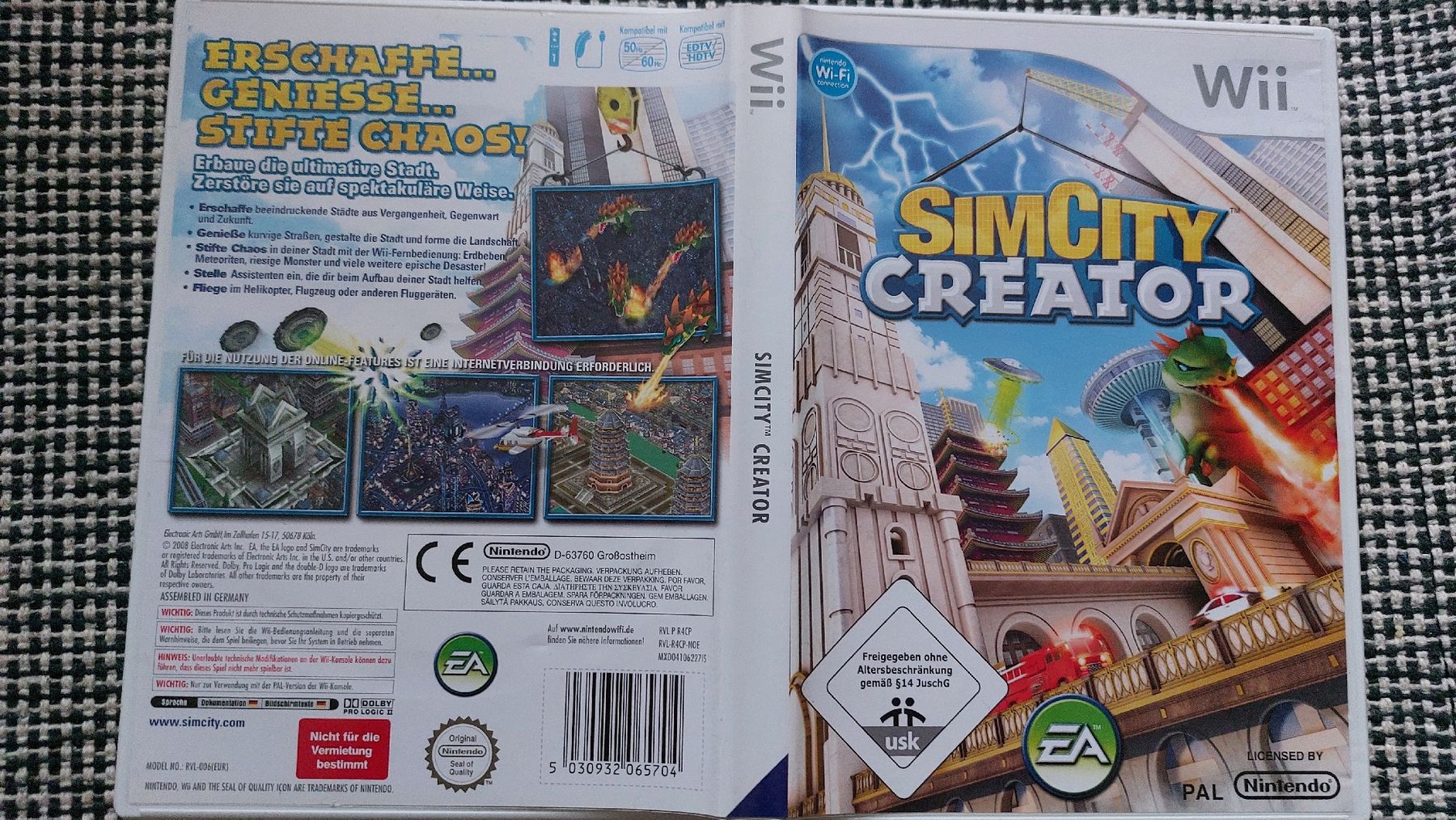 Nintendo Giochi: SimCity Creator Wii Spiel Stadtbau Simulation Spass – Usato da Zürich venduto da tham