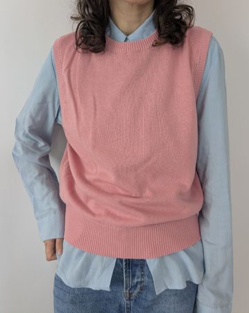 Strickweste Free/Quent rosa Baumwolle Grösse L 