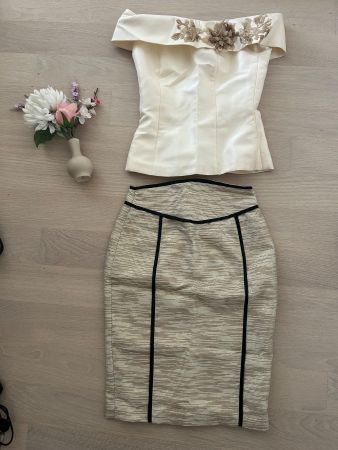 Elegantes zweiteiliges Set, Corsage und Rock, Gr. 36