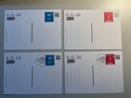 Vorfrankierte Postkarten A+B-Post