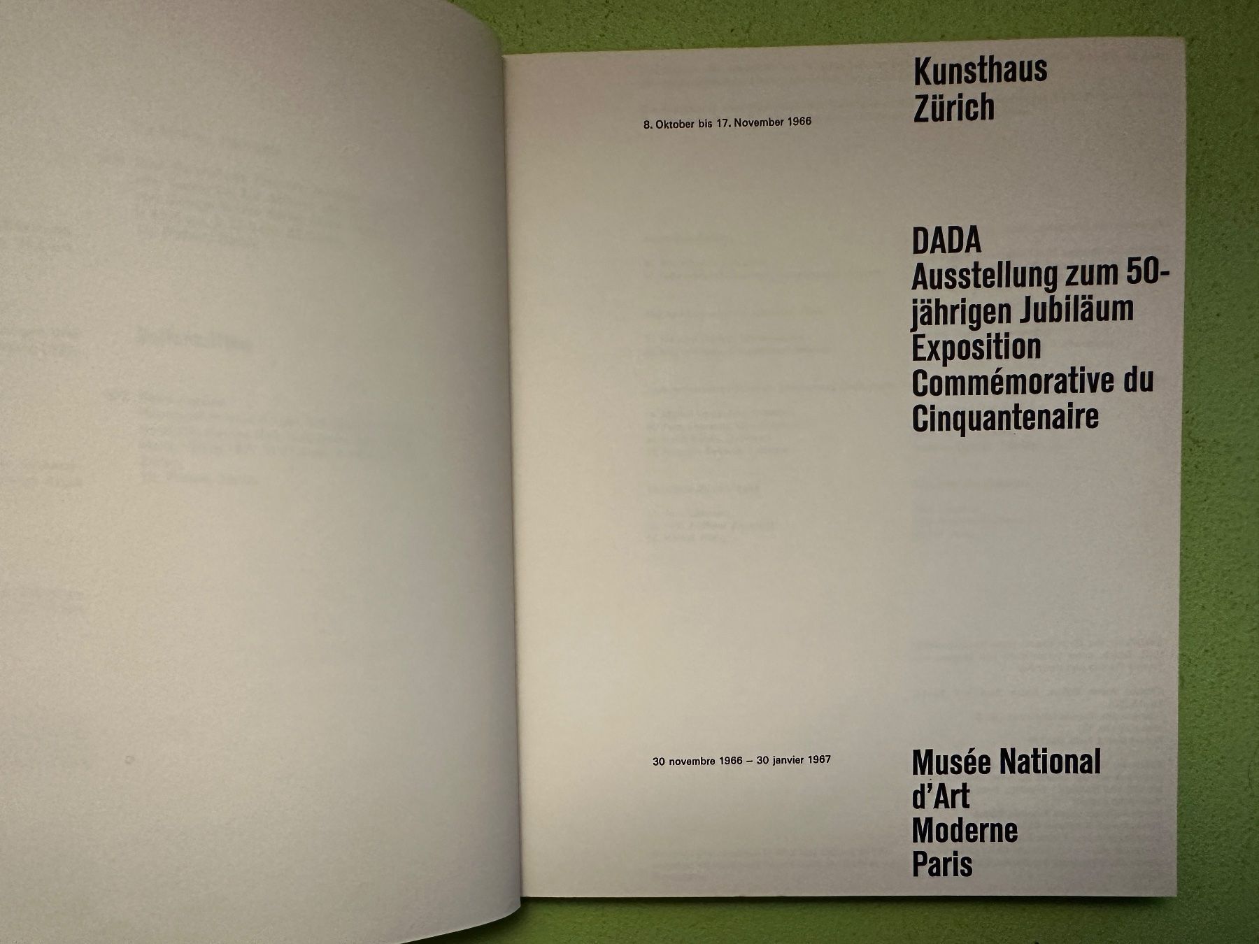 Libri: DADA Kunsthaus Zürich 1966 – Usato da Zürich venduto da allp 1
