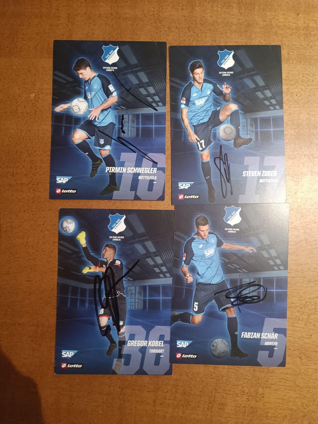 Autografi: TSG Hoffenheim - 33x handsigniert - Saison 16/17 – Usato da Menziken venduto da Artographs 2
