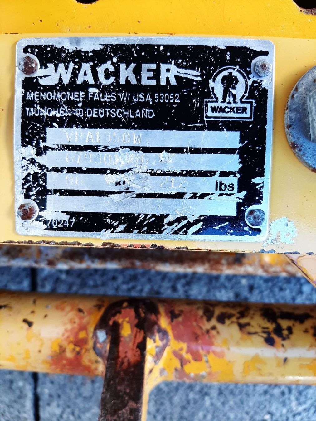 Wacker Neuson Tutte le macchine: Vibroplatte Rüttelplatte Wacker Neuson Honda – Difettoso da Rain venduto da Kleinmoto 6