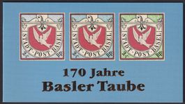 1845-2015, Basler-Tauben Heft mit W76-W78, gestempelt.
