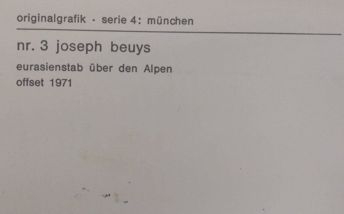 Autographes: JOSEPH BEUYS - EURASIENSTAB – D'occasion à Goldach par Gaip 4