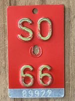 SO 66 - VELONUMMER - FAHRRADSCHILD - PLAQUE DE VELO - SO 66