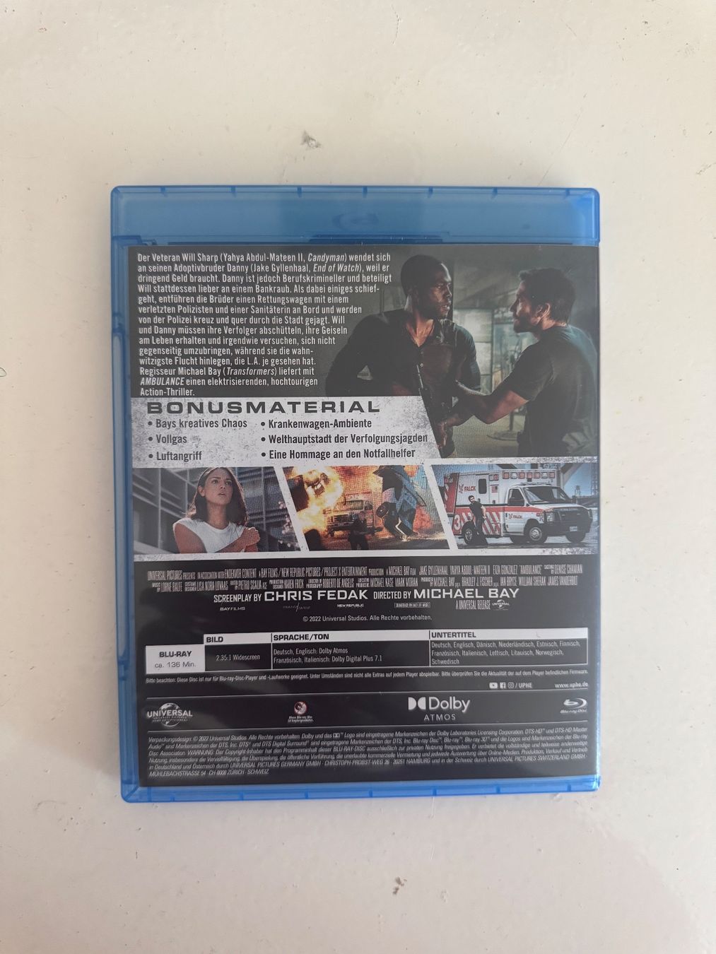 Tutti i DVDs: AMBULANCE. (BLU-RAY) MICHAEL BAY – Usato da Basel venduto da san_2qlq 1