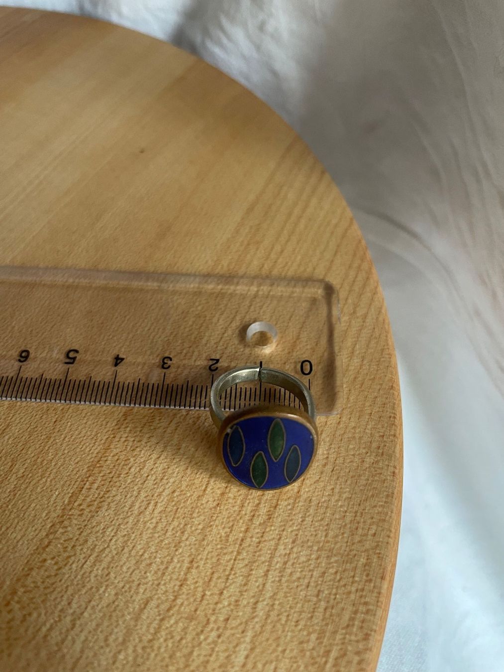 Anelli: Emaille Fingerring, Retro, blau – Usato da Köniz venduto da kupu-kupu 2