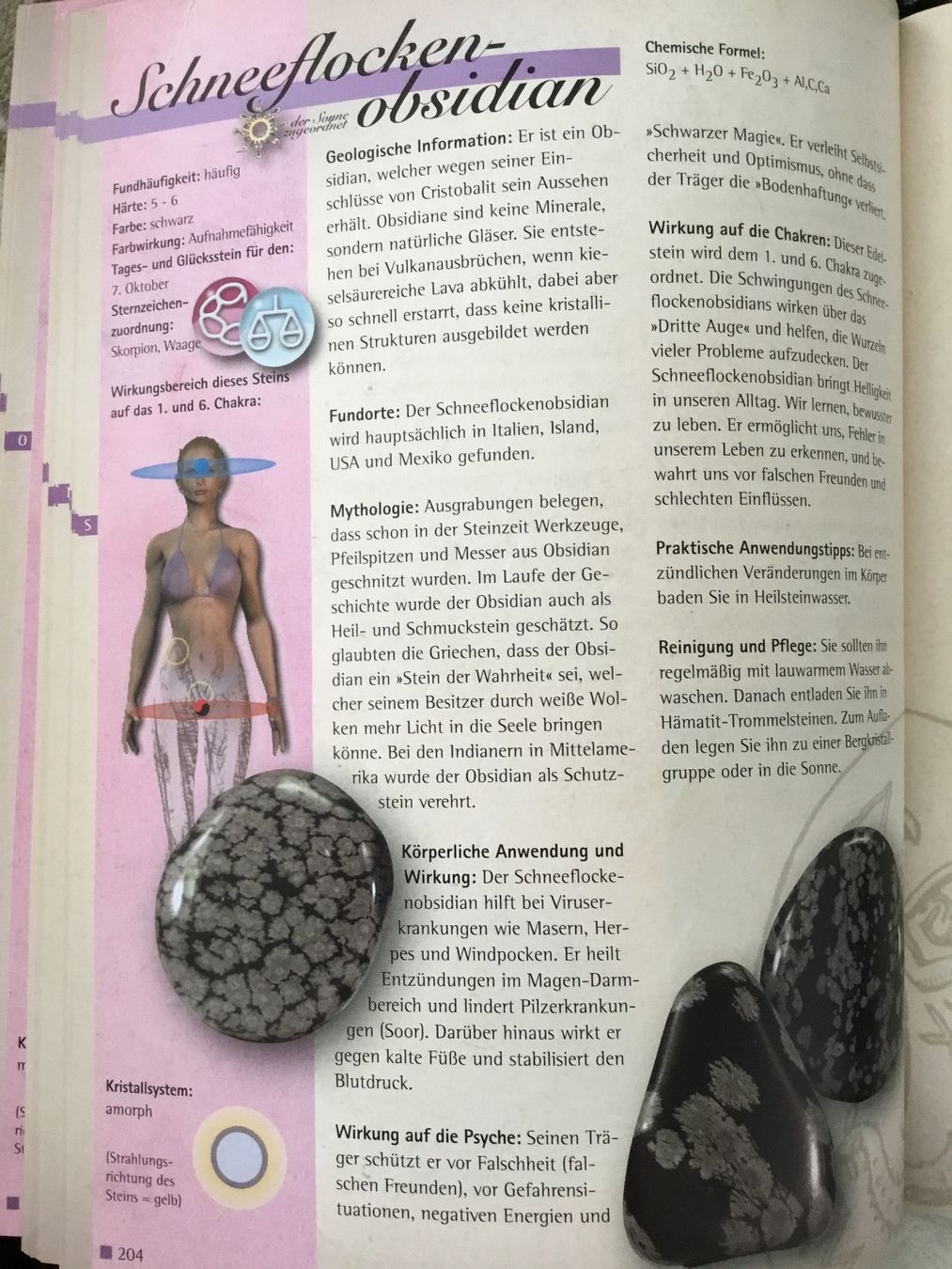 Mineralien & Heilsteine: Anhänger Schneeflockenobsidian Heilstein – Neu und originalverpackt aus Doppleschwand von lapis106 3