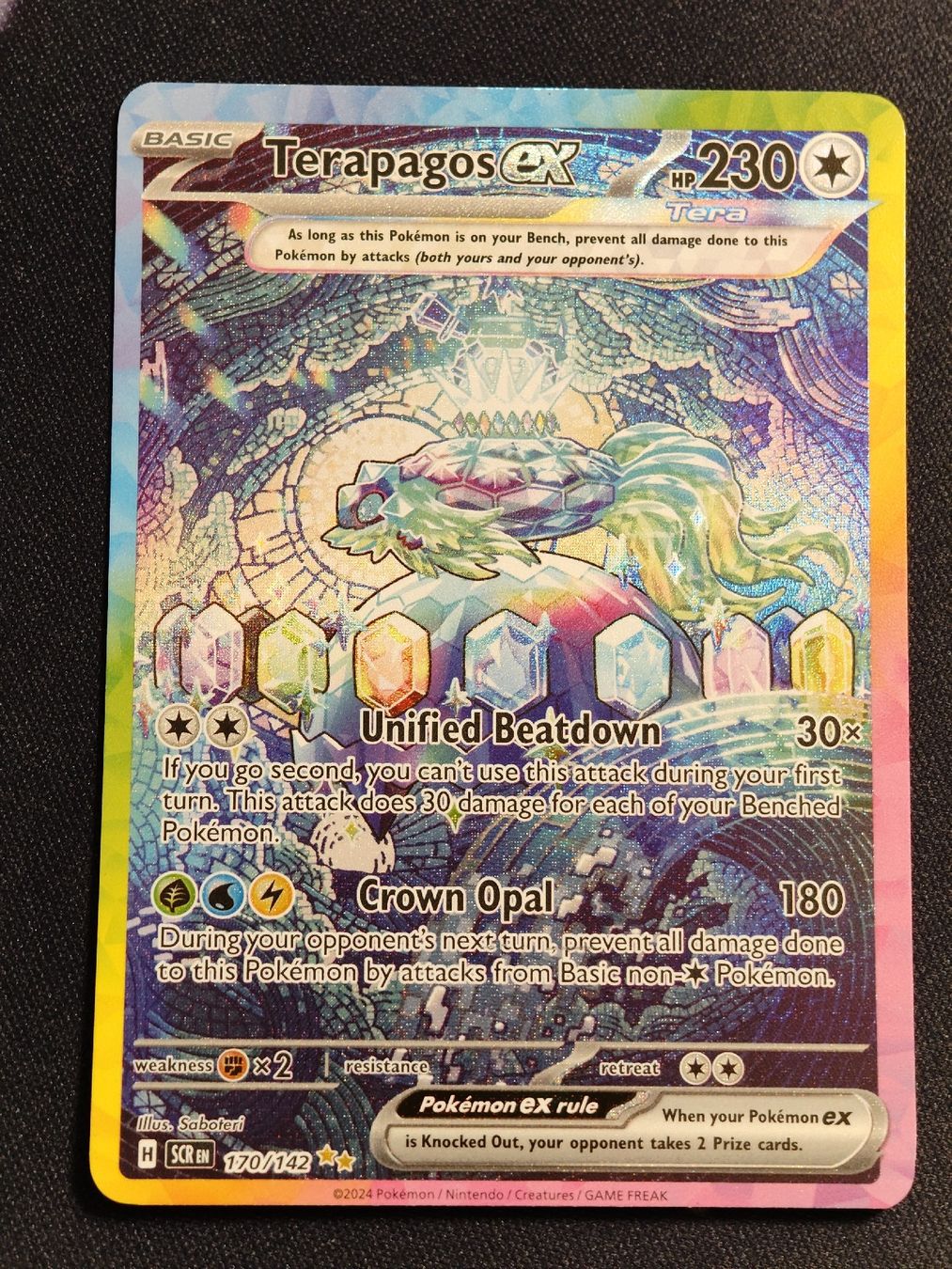 Pokémon Carte collezionabili: Terapagos EX Karte 170/142  – Nuovo (secondo la descrizione) da Biel/Bienne venduto da dkleat