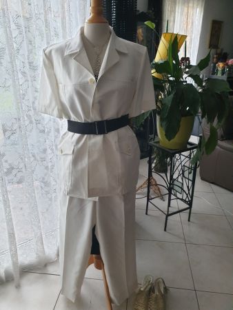 Ensemble saharienne - pantalon blanc crème 38-40