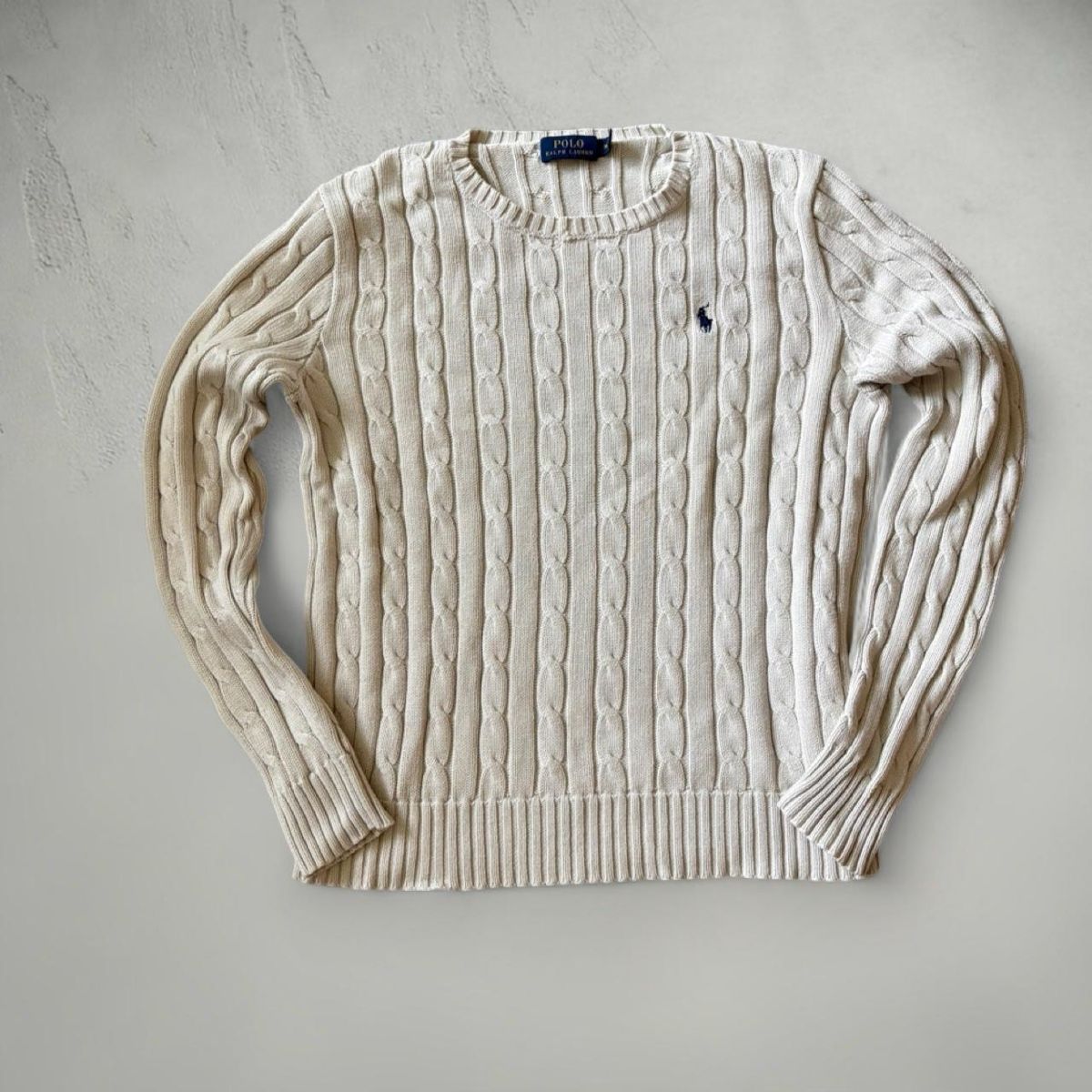 Polo Ralph Lauren Maglioni & Felpe: Polo Ralph Lauren Pullover Zopfmuster Cremeweiss Grösse M – Nuovo (secondo la descrizione) da Basel venduto da archive.