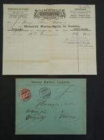1897 Luzern Brief Halter Baumwolle  mit Beleg nach Kriens