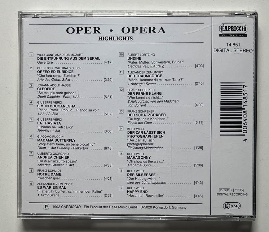 Opera Highlights / Verschiedene Künstler | Kaufen auf Ricardo