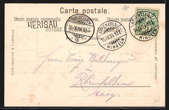 Cartoline postali: Herisau, Teilansicht mit Strassenpartie – Usato da Berlin venduto da bartko-reher 1