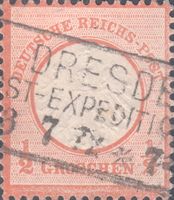 Deutsches Reich 3, 1/2 Groschen Ausgabe 1872, gestempelt