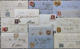 Spanien Brief LOT ab 1855 Frankaturen verschieden top ab 1.-