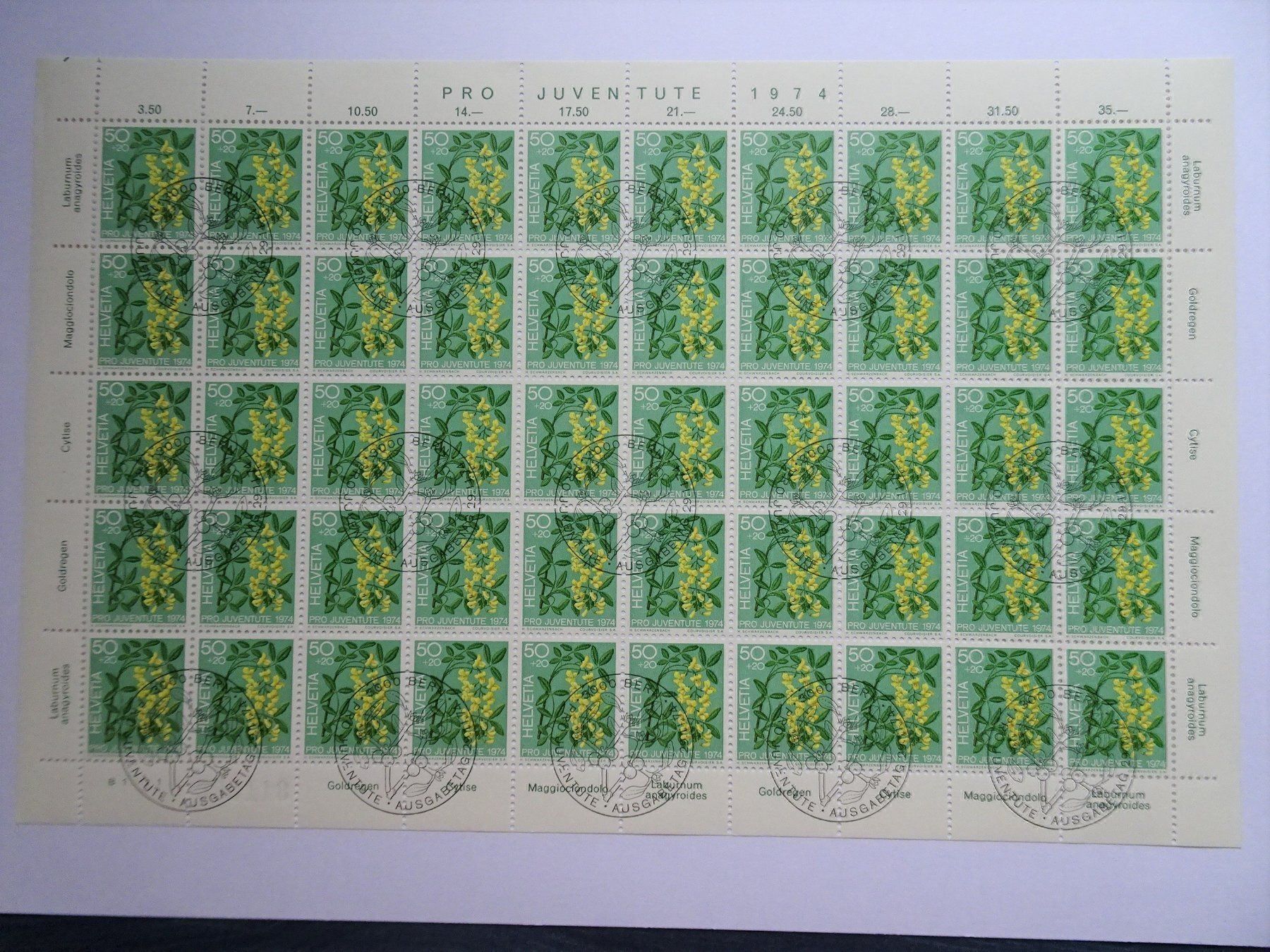 Alle Briefmarken: PJ 1974 – Neu (gemäss Beschreibung) aus Aadorf von Chnorli-Furz