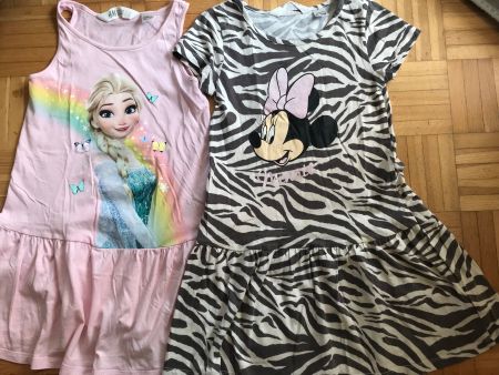 2 Sommer-Kleider Grösse 110/116 Elsa / Minnie - Porto 3.40