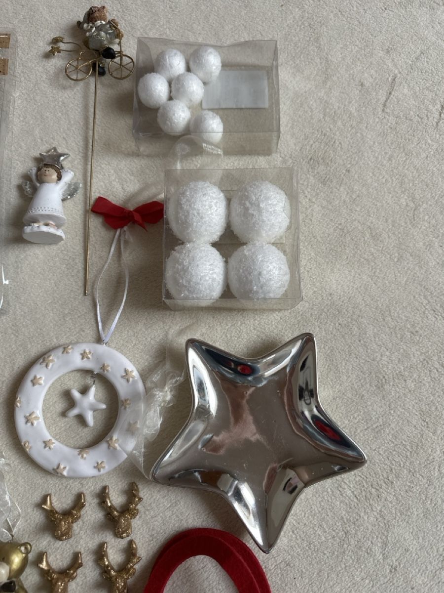 Alle Dekorationen: Grosses Weihnachtsdeko-Set mit Bäumen, Sternen & Engeln – Gebraucht aus Buchs AG von Dasmusstduhaben 2