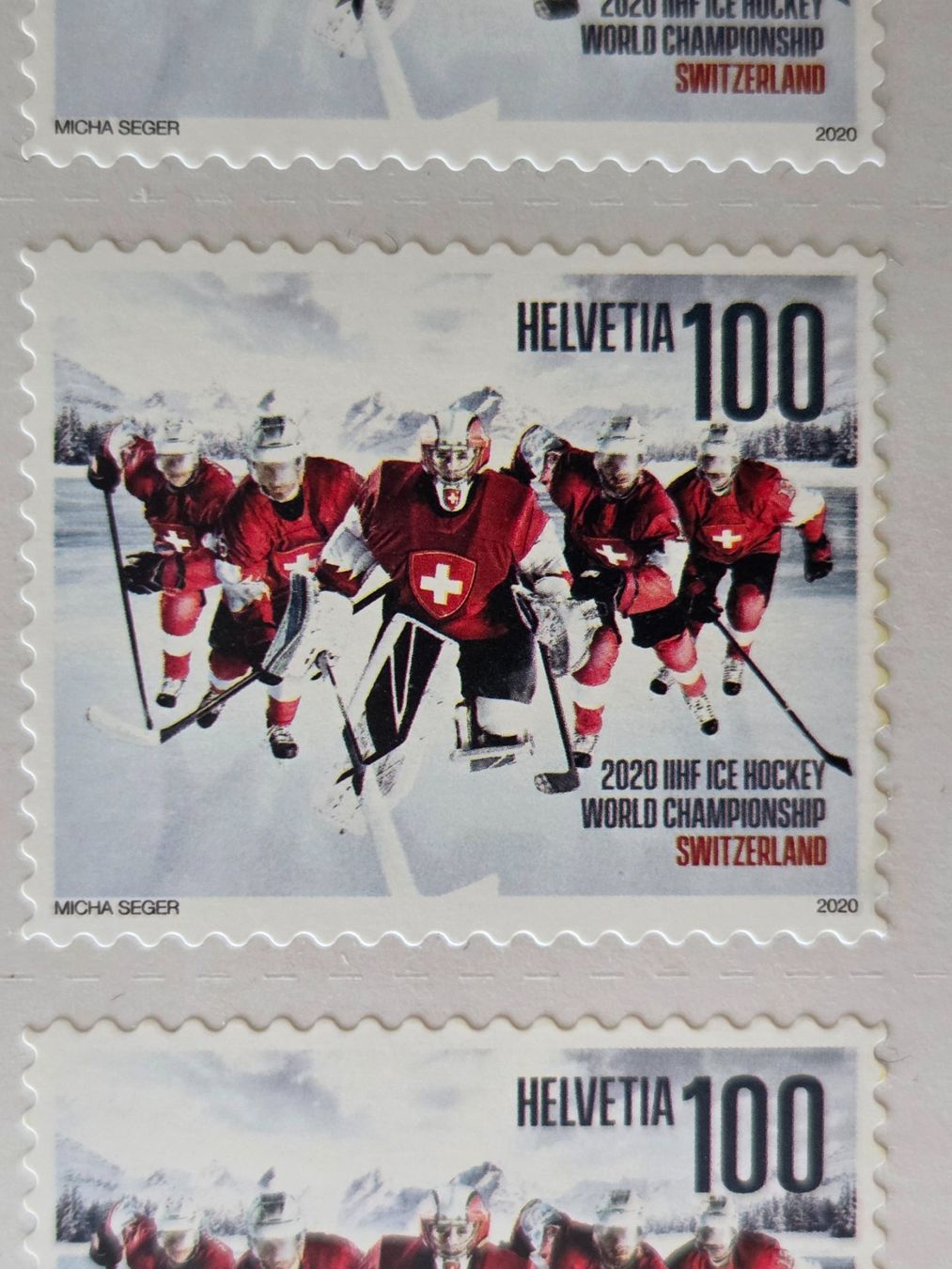 Tutti i francobolli: Bogen Eishockey WM 2020 verschobener Druck – Usato da Rickenbach SO venduto da Bytebull 5