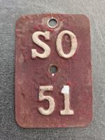 Velonummer SO 51 plaque Velo