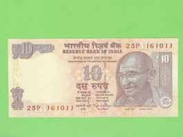 Indische 5 Rupien Banknote - Mahatma Gandhi - Selten!